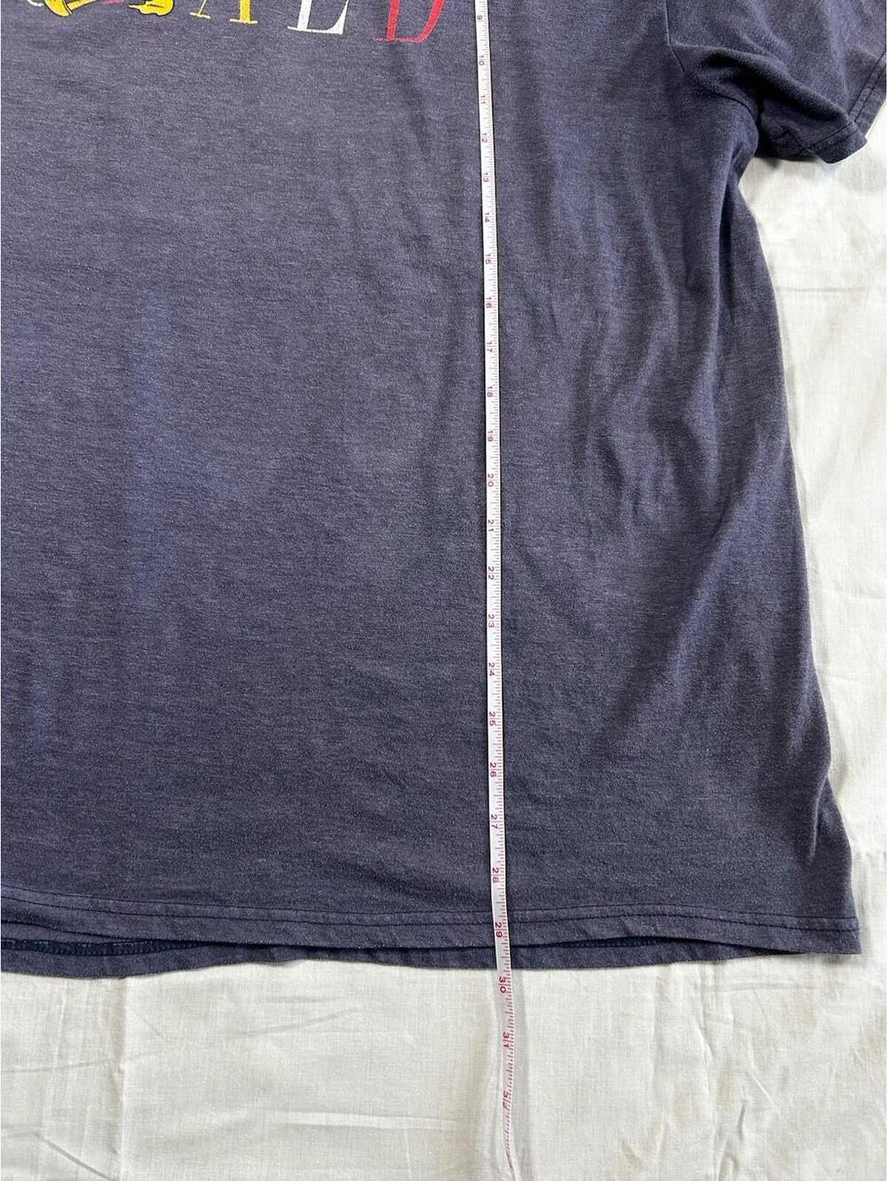Disney Donald Duck Spell Out Adult Size 3XL T shirt Heathered Blue Cotton - Picture 5 of 7